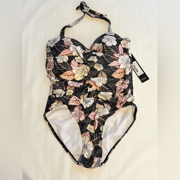 Nicole Miller Other - Nicole Miller Floral Halter One Piece Swimsuit NWT Radiant Girl